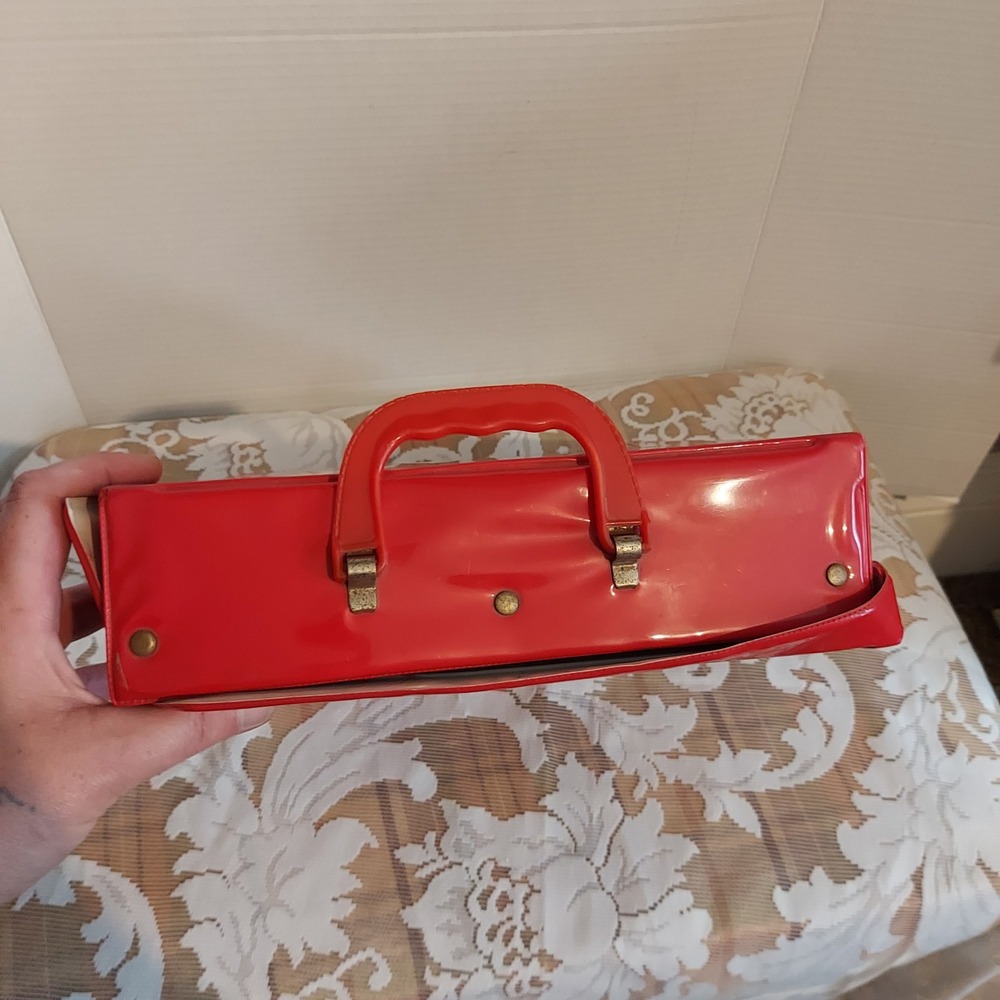 Vintage Ideal Tammy Doll Case Red Vinyl Evening in Paris 1960s Toy Trunk 12x10.5 - Picture 4 of 10